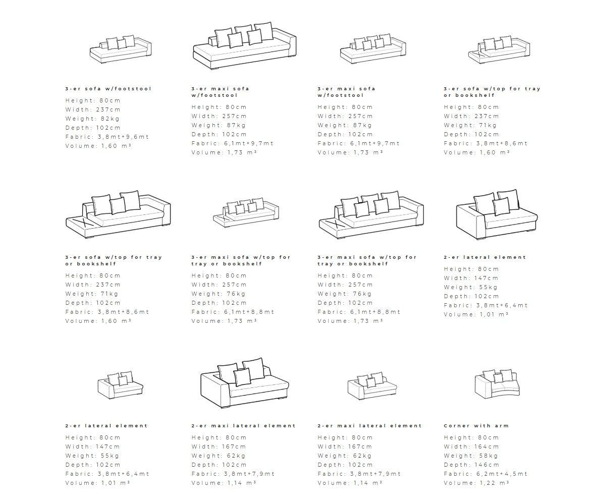 Угловой диван из ткани Ditre Italia LOMAN ARCH-00118789 - Вид №8
