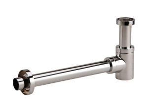 Компактный хромированный латунный сифон для умывальника