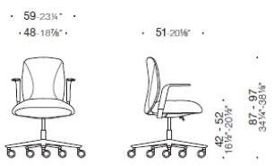 ESTEL GROUP Регулируемое по высоте офисное кресло с тканевой обивкой sun-id-1472601 - Вид №6