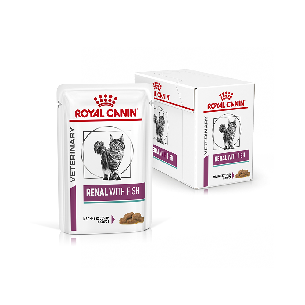 Т0040066 Корм для кошек Vet Diet Renal при почечной недостаточности рыба пауч 85г ROYAL CANIN  - Вид №1