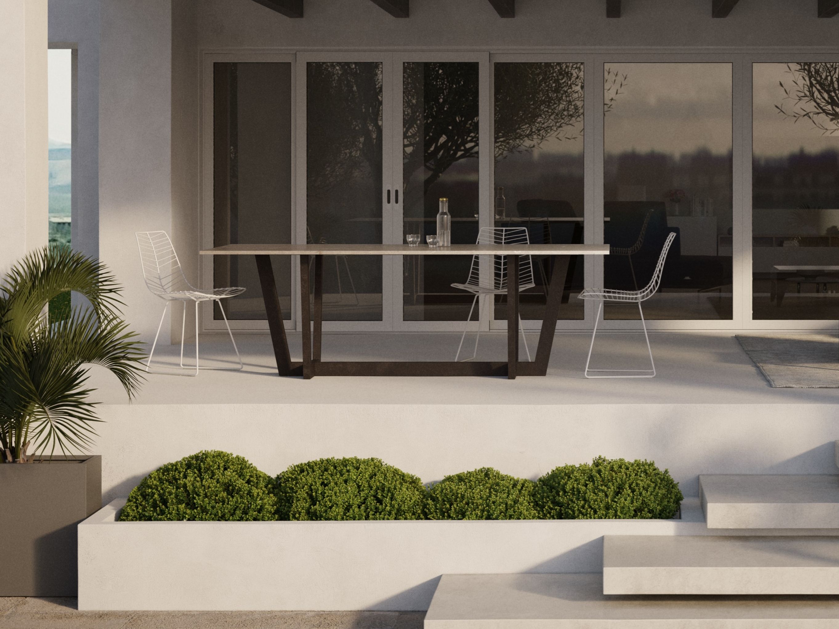 Прямоугольный стол со стальным основанием и кварцевым верхом ORO NERO Collection Tube ARCH-00119772 - Вид №2