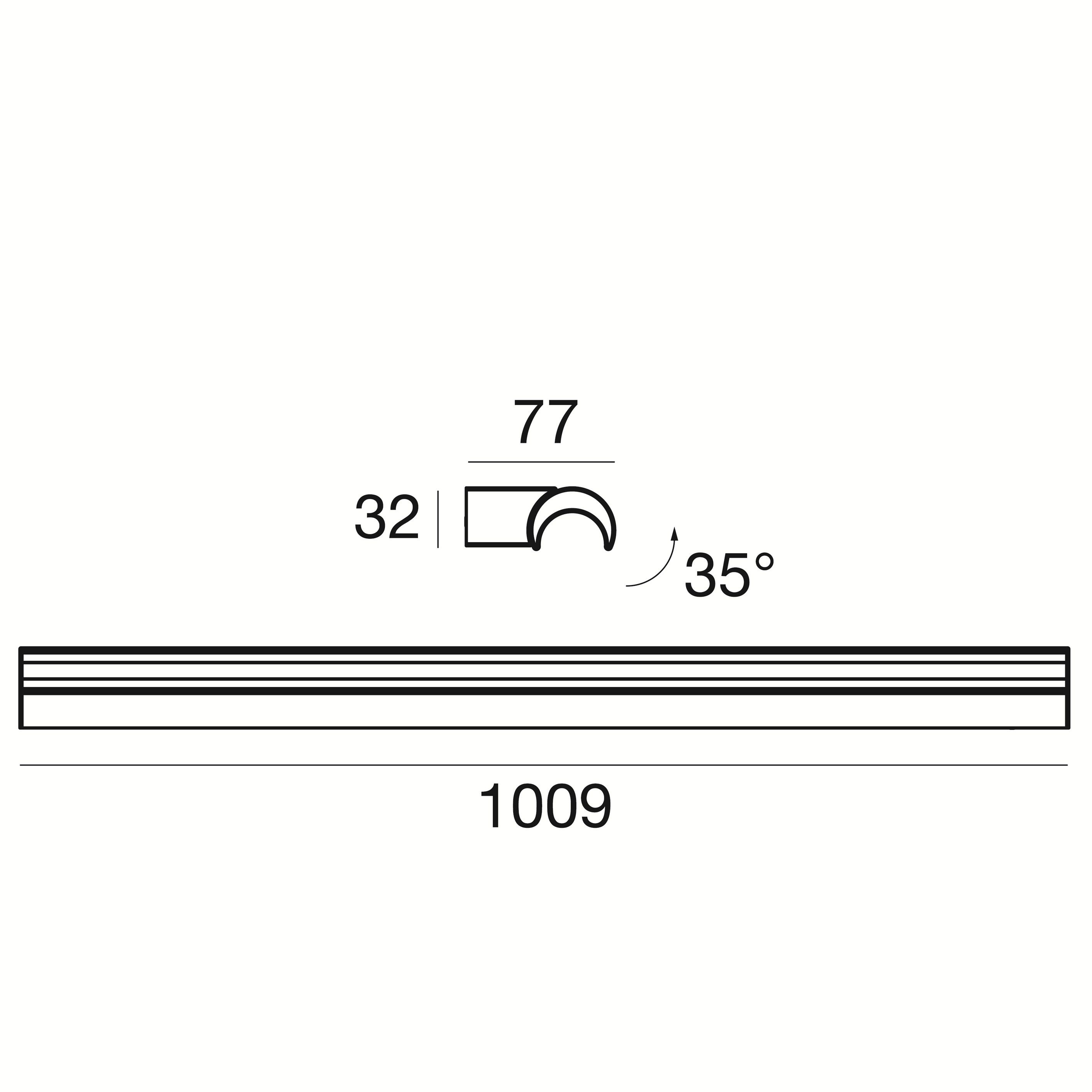 Алюминиевый светодиодный настенный светильник Linea Light Group Хафпайп ARCH-00050469 - Вид №8