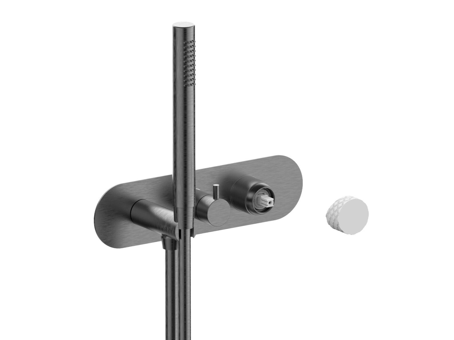 Однорычажный смеситель для душа с 3 отверстиями и ручным душем Rubinetterie Frattini Pepe XL ARCH-00031993