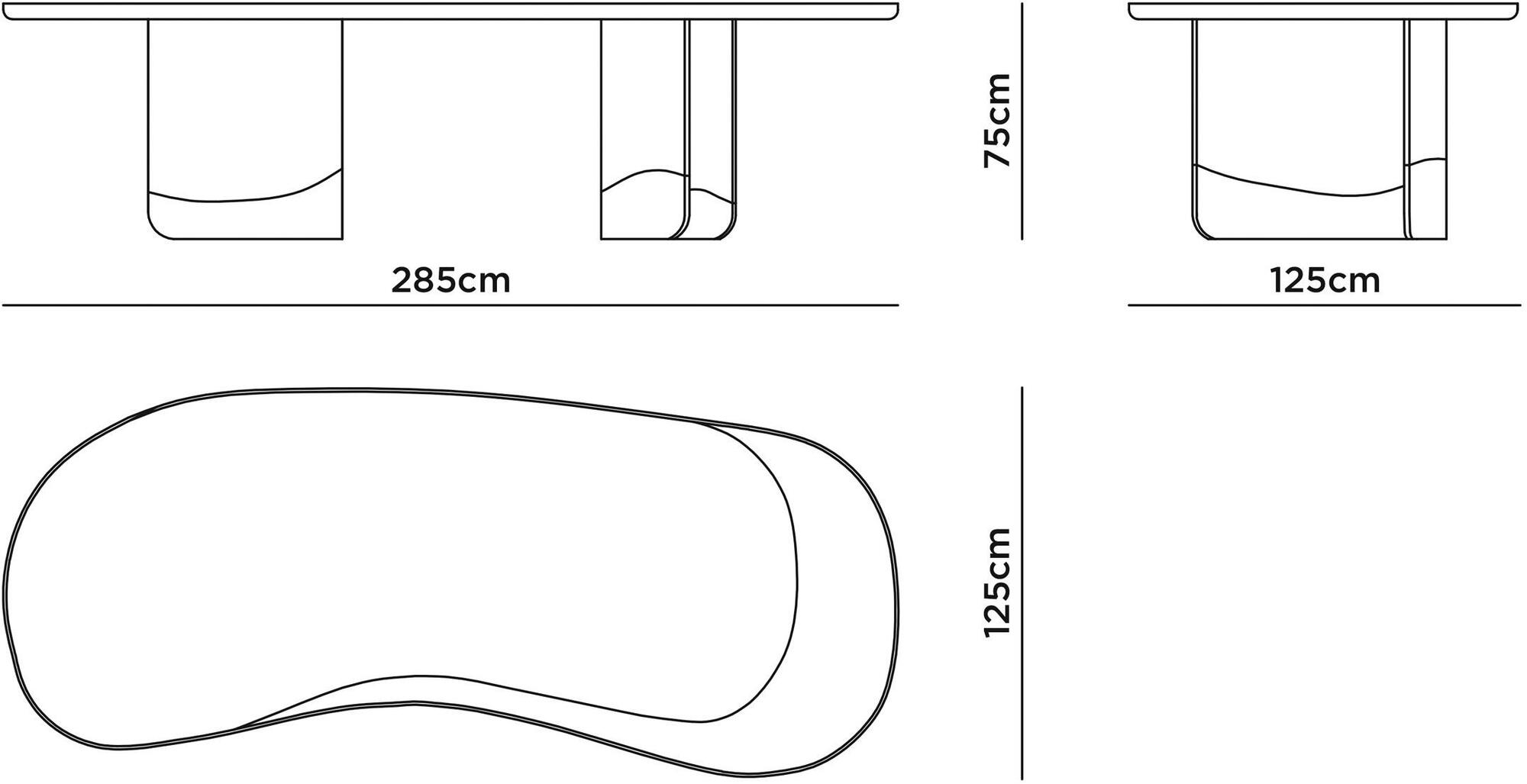 Greenapple Обеденный стол из фанерованной древесины Perfect raw sun-id-1438820 - Вид №7