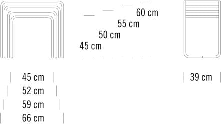 Журнальный столик из стали и стекла THONET B 9 ARCH-00129503 - Вид №2