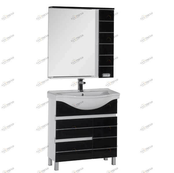 Комплект мебели Aquanet Доминика 80 черный 00171329