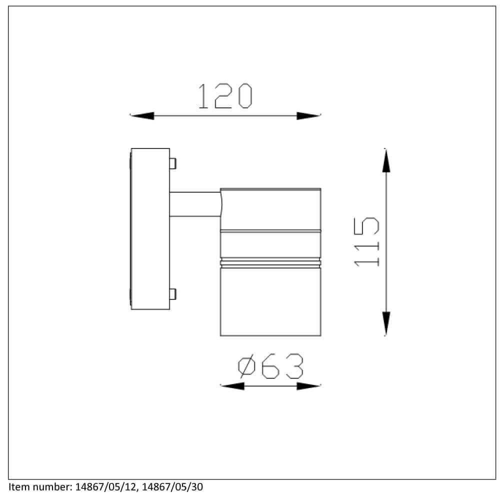 Уличный спот светодиодный настенный H 11,5 см черный Arne-Led 14867/05/30 LUCIDE ARNE-LED BLACK 00-3897827 Черный  - Вид №1
