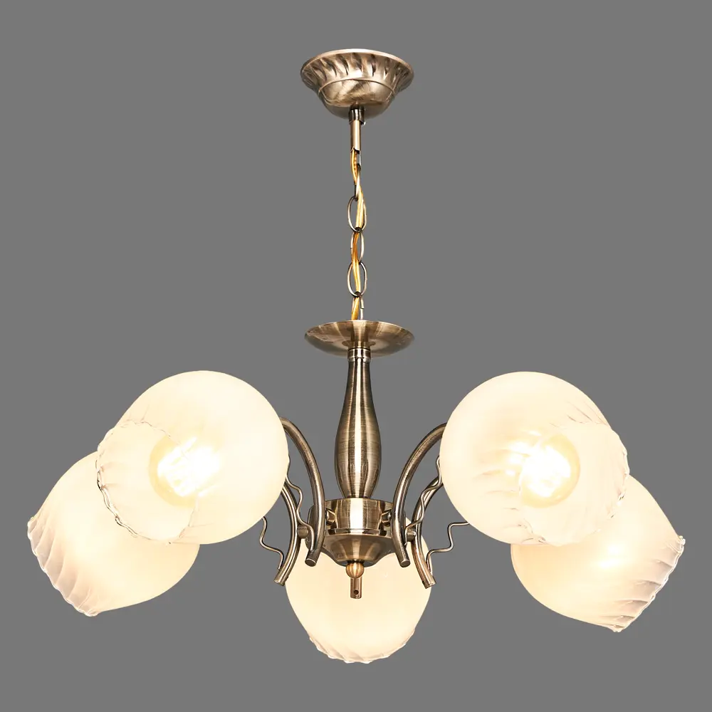 Люстра подвесная «Сезам» КС30069/5P, 5 ламп, 15 м², цвет белый/бронза КЛЮЧНИК STLM-2150511 - Вид №2