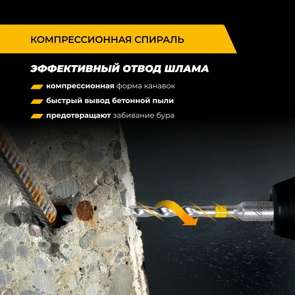 Набор буров по железобетону SDS Plus Rage Furious №1 567005, 5 шт STLM-2053226 - Вид №4