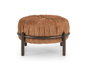 Круглый пуф из ткани