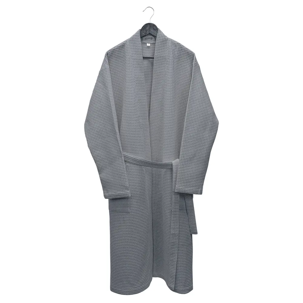 Халат вафельный Votex Home Кимоно без капюшона размер XL цвет серый STLM-2100261