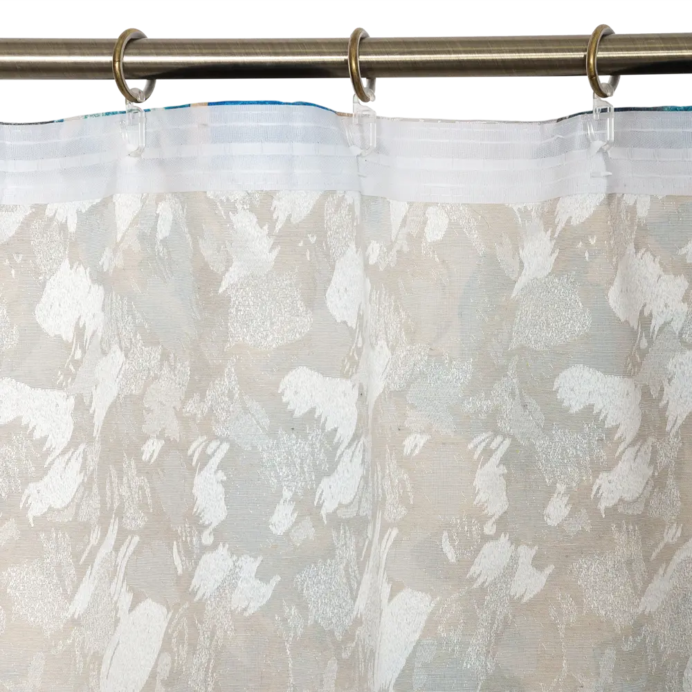 Штора на ленте «Синий цветок», 140х260 см, цветы, цвет мультиколор ТОРГОВЫЙ ДОМ ТЕКСТИЛЬ STLM-2018959 - Вид №4