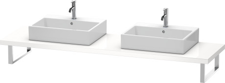 XV103C08585 Серии/XViu Консоль для накладных раковин и встраиваемых умывальников Белый глянцевый лак Duravit - Вид №1