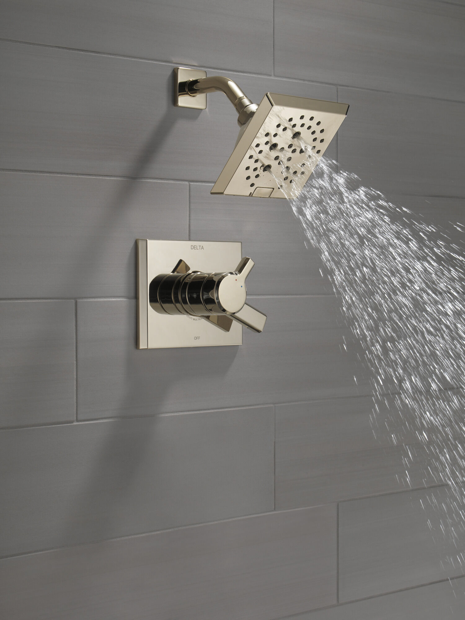 T17299-PN Накладка для душа Monitor® 17 серии H2Okinetic® Delta Faucet Pivotal Полированный никель  - Вид №6