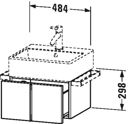 Тумбочка подвесная Vero Air #VA6124 484 x 431 мм Duravit VA612407979 - Вид №1