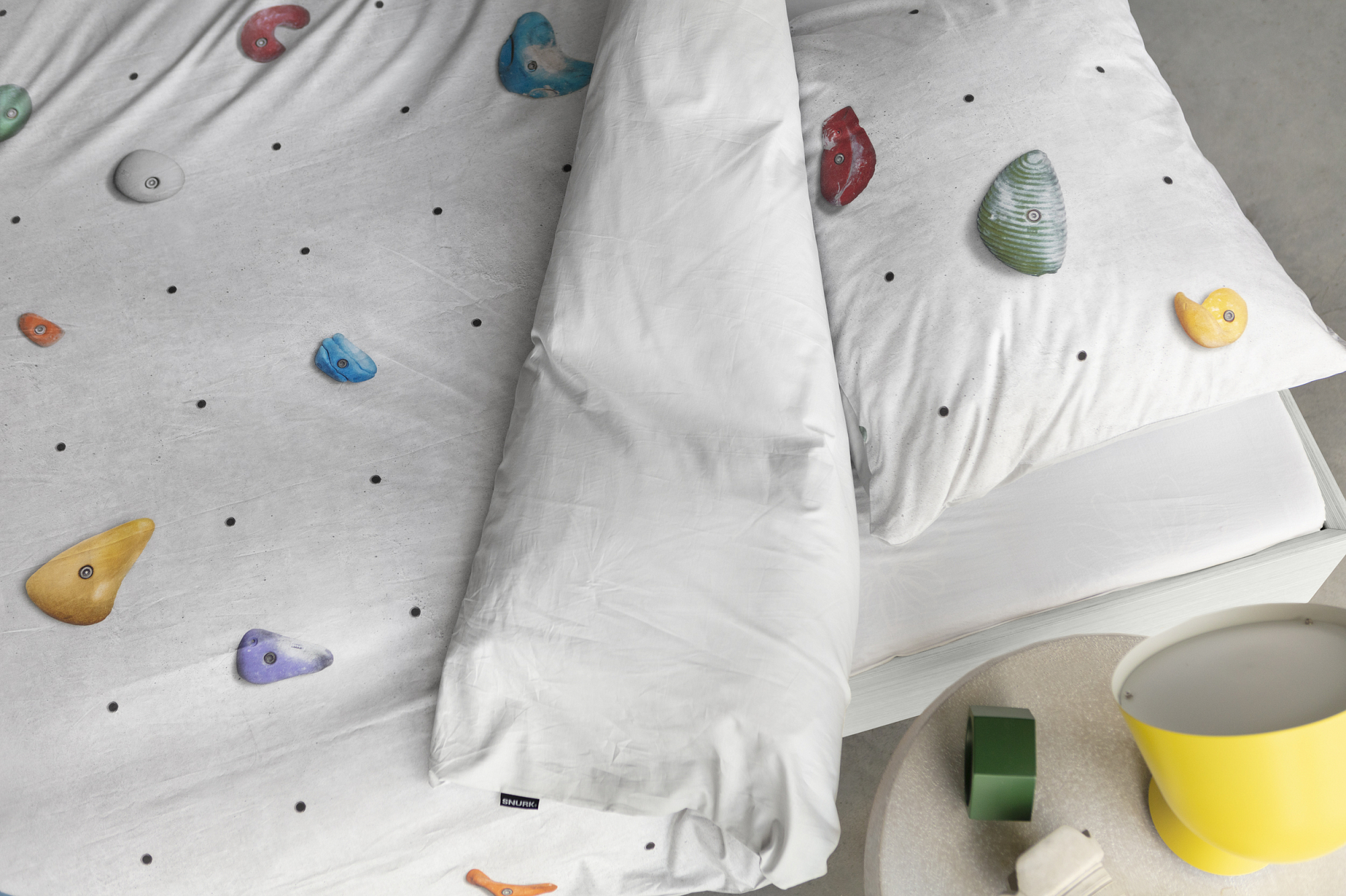 Комплект постельного белья односпальный "Скалодром" 150х200 см SNURK  335497 Белый;зеленый;голубой  - Вид №1