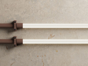 Трубчатый светодиод из боросиликатного стекла с окрашенными алюминиевыми фитингами