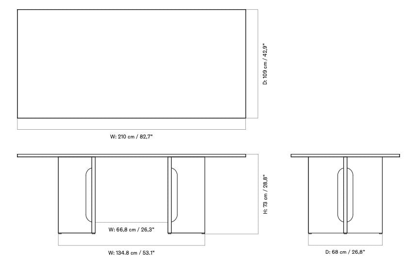 Прямоугольный деревянный обеденный стол Audo Copenhagen Androgyne ARCH-00108039 - Вид №27