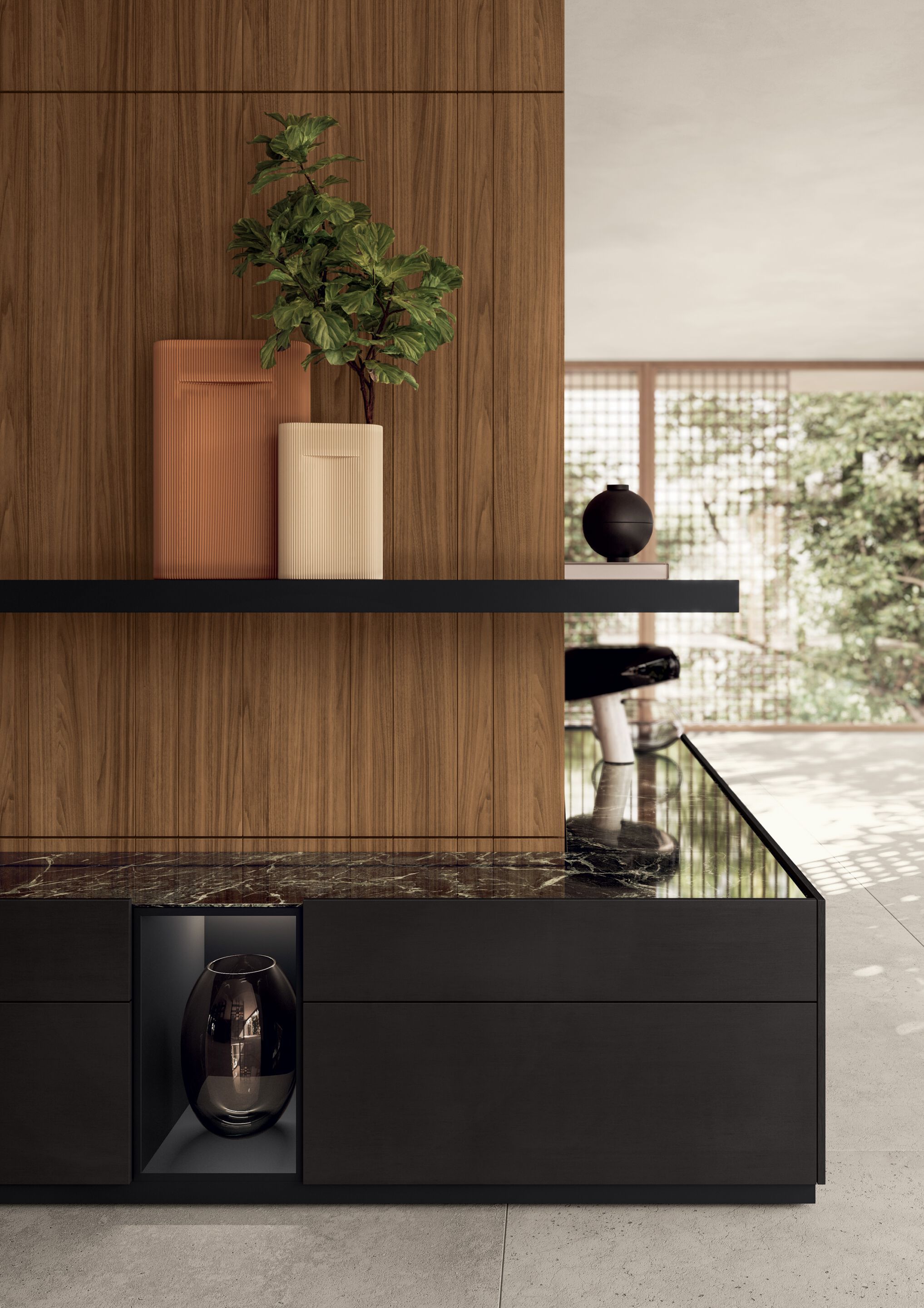 Деревянная оборудованная стена со встроенным освещением Kico Living Systems ARCH-00032283 - Вид №5