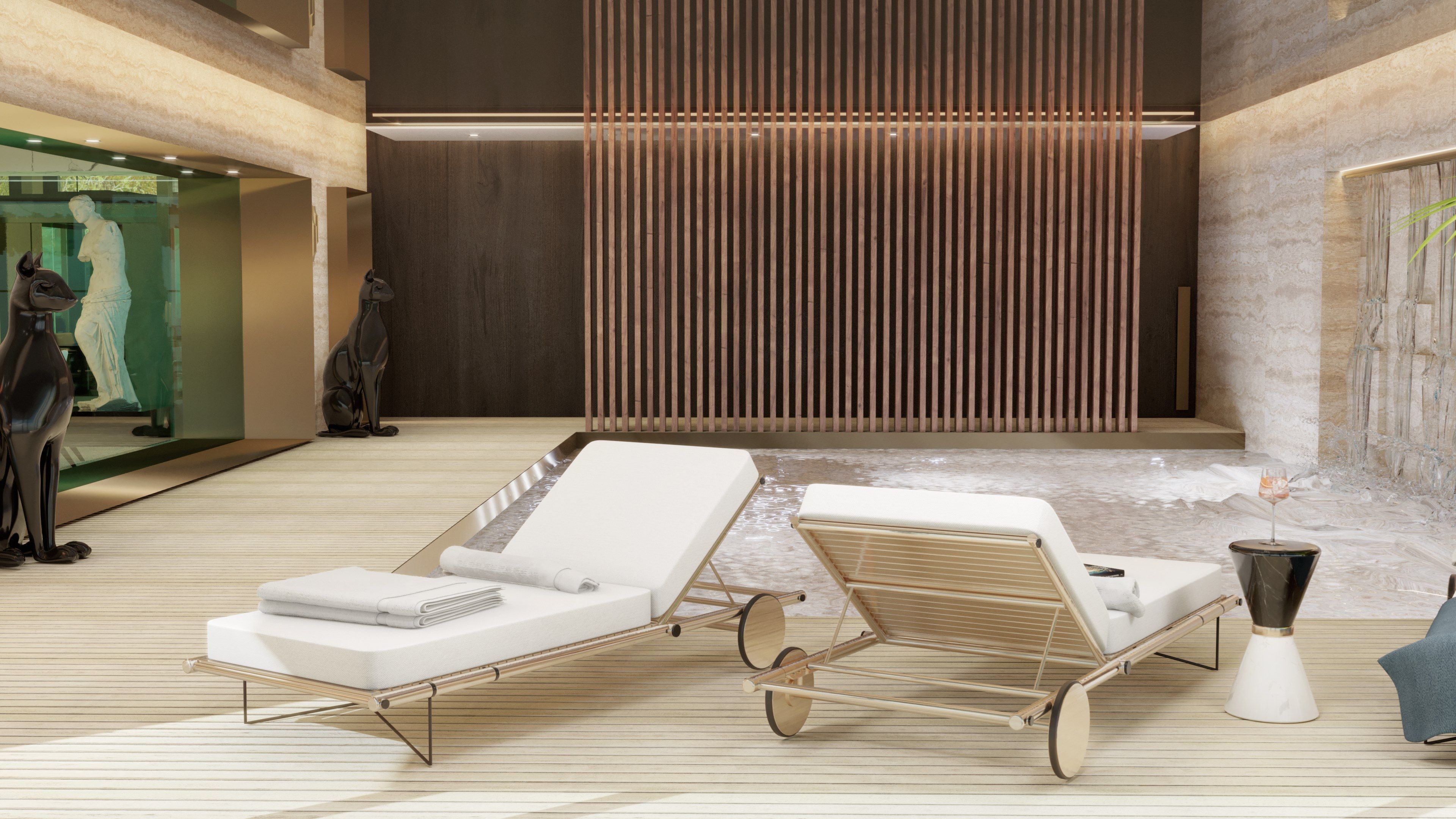 Круглый мраморный журнальный столик Essential Home Vinicinus ARCH-00086442 - Вид №8