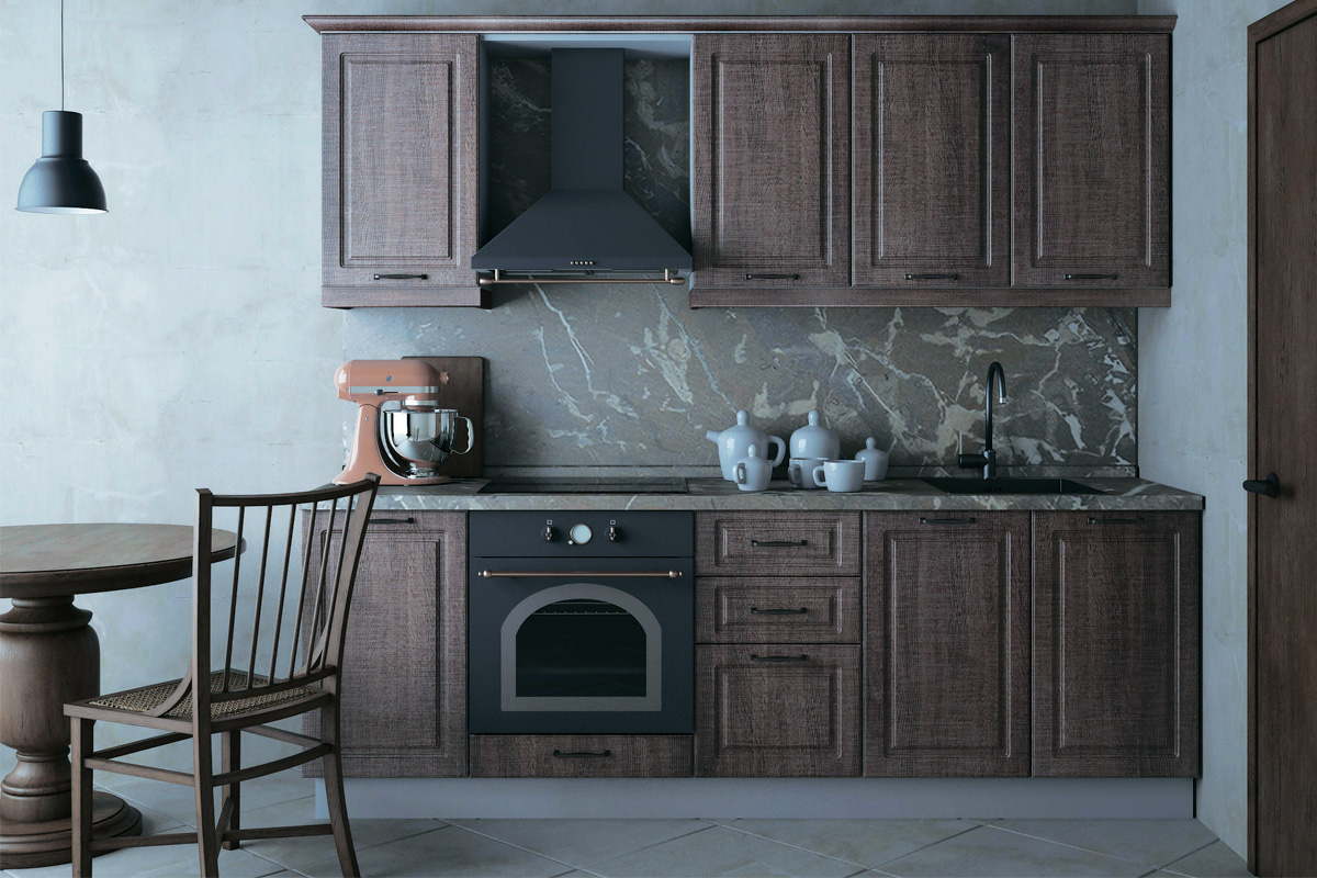 Кухонные гарнитуры  декор Ясень Маррон №197 SIDAK SIST2972-6847