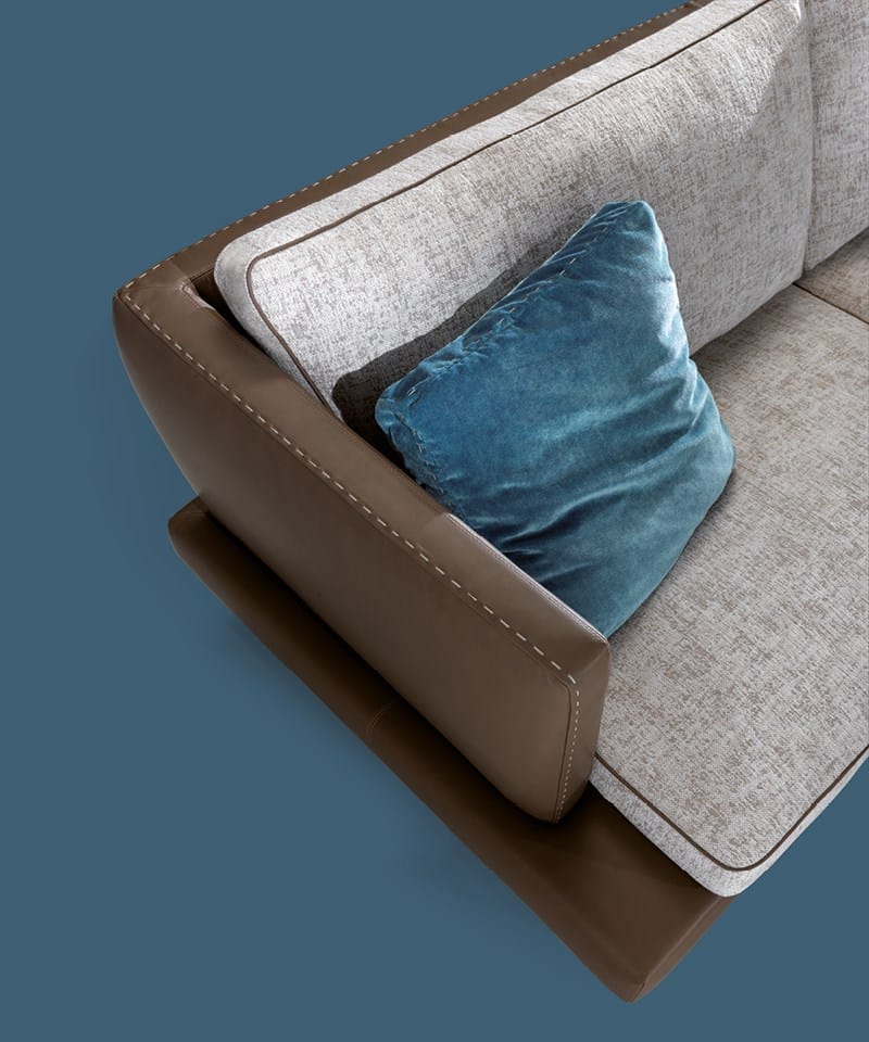 3-местный диван из ткани и кожи Borzalino MARTIN ARCH-00008448 - Вид №9