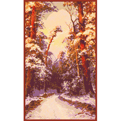 140х235кл Схема для вышивания цв. А3 ДК-060 "Зимняя дорога" Santreyd 