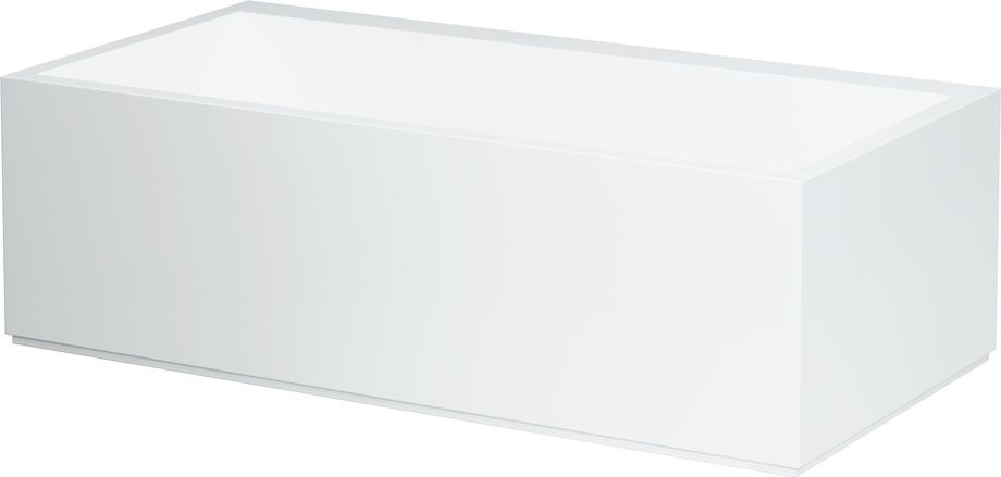 H2243320006161 Свободностоящая ванна со скрытым переливом, местом для смесителя, системой подъема, solid surface LAUFEN PRO