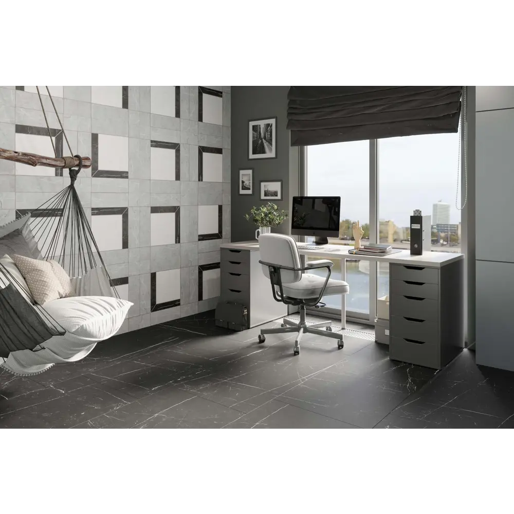 Керамогранит Estima RL03 80x80 см 1.28 м² неполированный цвет черный Royal STLM-2119412 - Вид №4