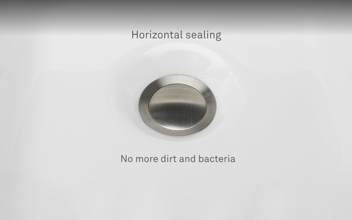 QA1250MP2 Слив Hygiene+ стационарный-открытый - медный видd line Qtoo  - Вид №1