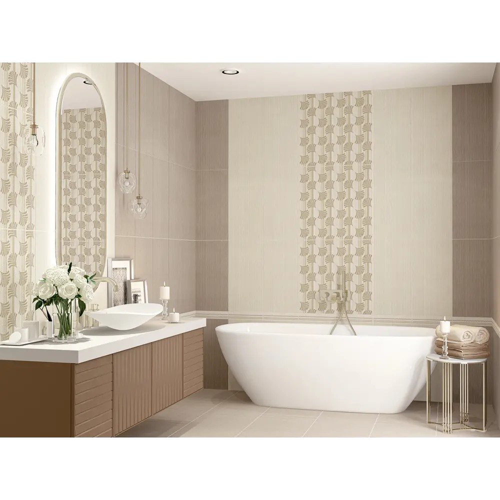 Плитка настенная Azori Romanico Crema 31.5x63 см 1.59 м² цвет бежевый STLM-2158055 - Вид №1