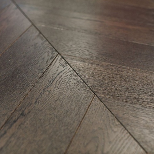 Паркет Ёлка Marco Ferutti Louvre Клауд Дуб Любая на выбор с брашью (Текстурированная) 585х125 мм 2600700100 - Вид №4