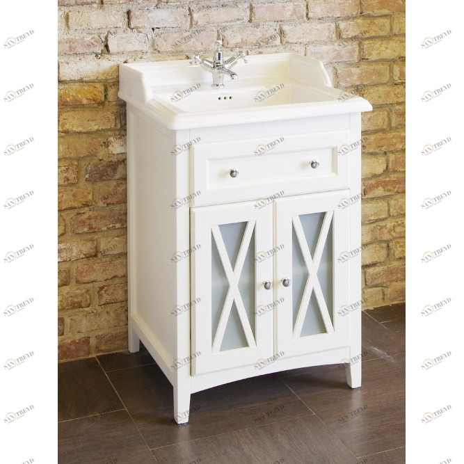 Тумба под раковину с двумя дверцами, цвет Белый [EU2WN] Victorian Burlington EU2W