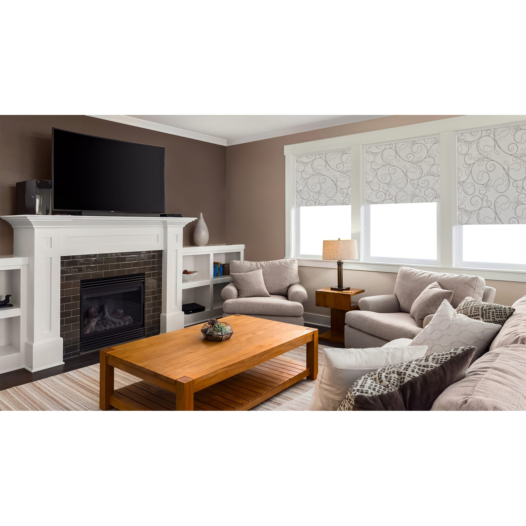 82023907 Штора рулонная Blackout «Лаура», 55х160 см, цвет чёрно-белый Santreyd  - Вид №6