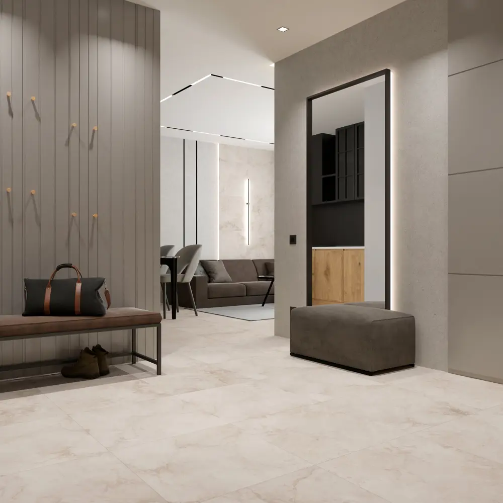 Глазурованный керамогранит Керамин Фелс 60x60 см 1.44 м² матовый цвет бежевый 89410892 STLM-2041249