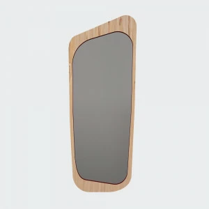 Зеркало настенное большое красное шпон Woodi WOODI ДИЗАЙНЕРСКИЕ 00-3966341 Красный