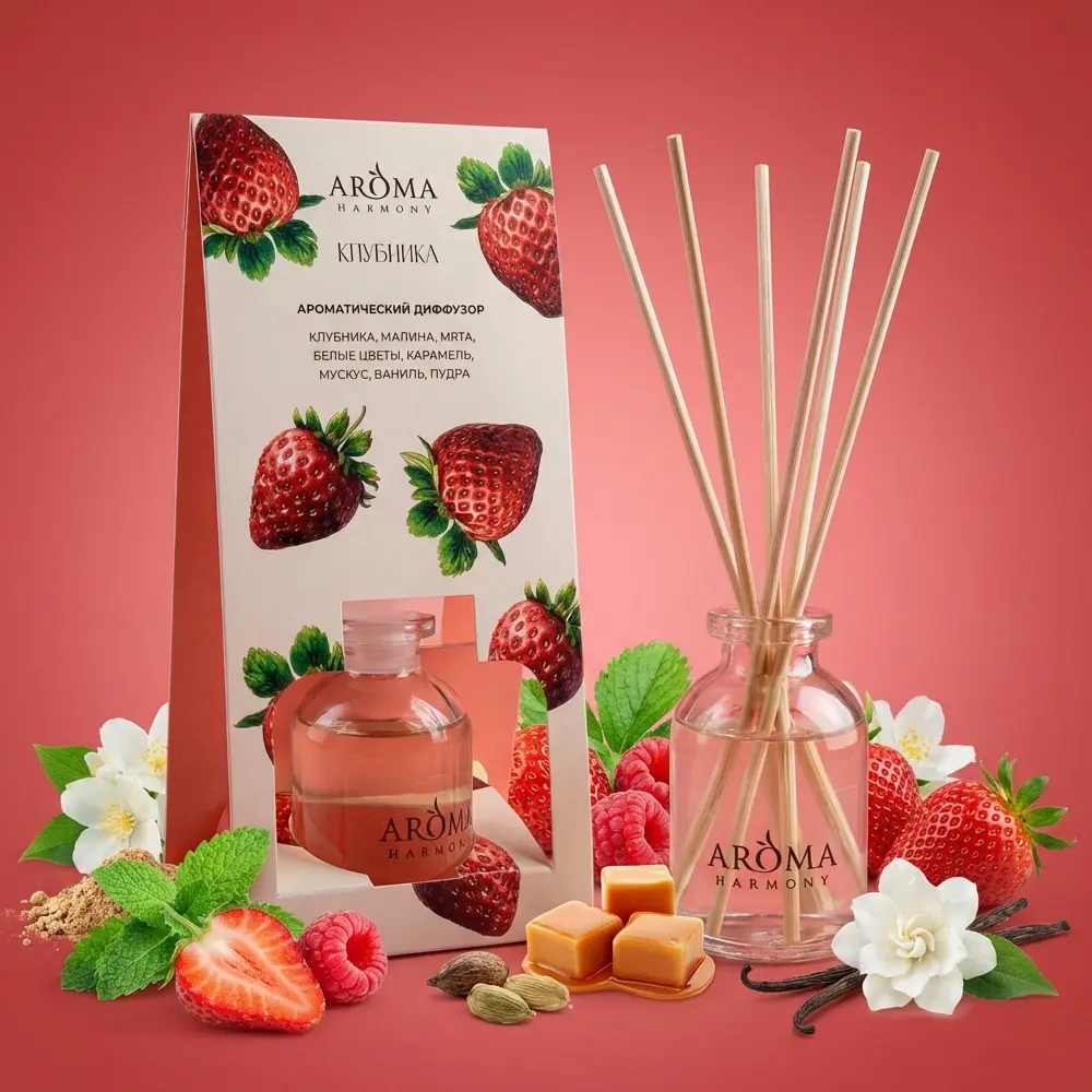 Ароматический диффузор Aroma Harmony Клубника 30 мл 89387518 STLM-2082939 