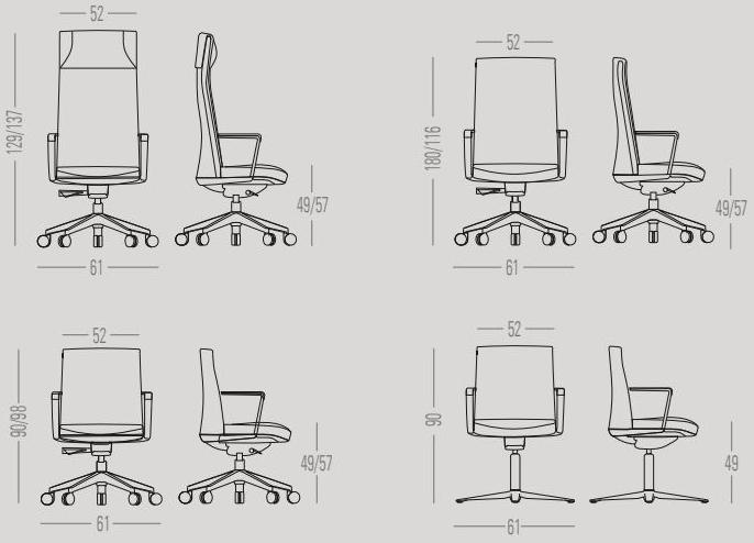 ACTIU Регулируемое по высоте офисное кресло с 5 спицами и колесами sun-id-1465237 - Вид №8