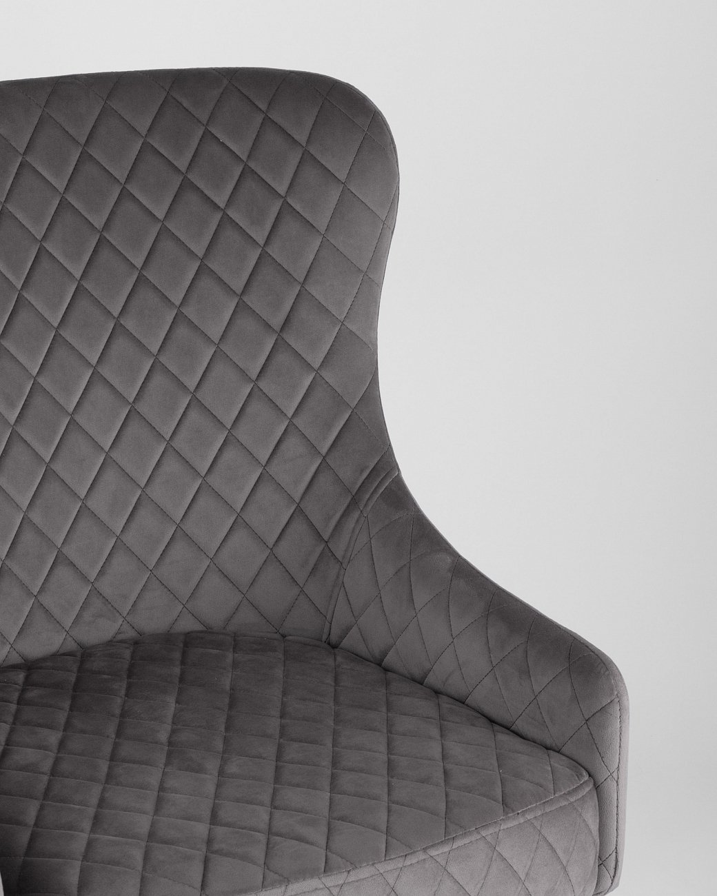 Кресло мягкое с ушами серое вельветовое "Ститч" STOOL GROUP ДИЗАЙНЕРСКИЕ 00-3881936 Серый  - Вид №6