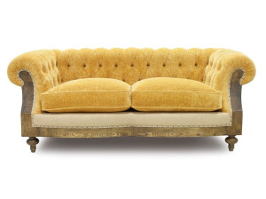 2-местный бархатный диван capitonné