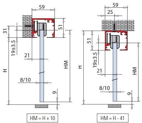 Metalglas Bonomi Комплект раздвижных дверей  V-5500 | v-5510 V-5500 ~ v-5510 - Вид №1