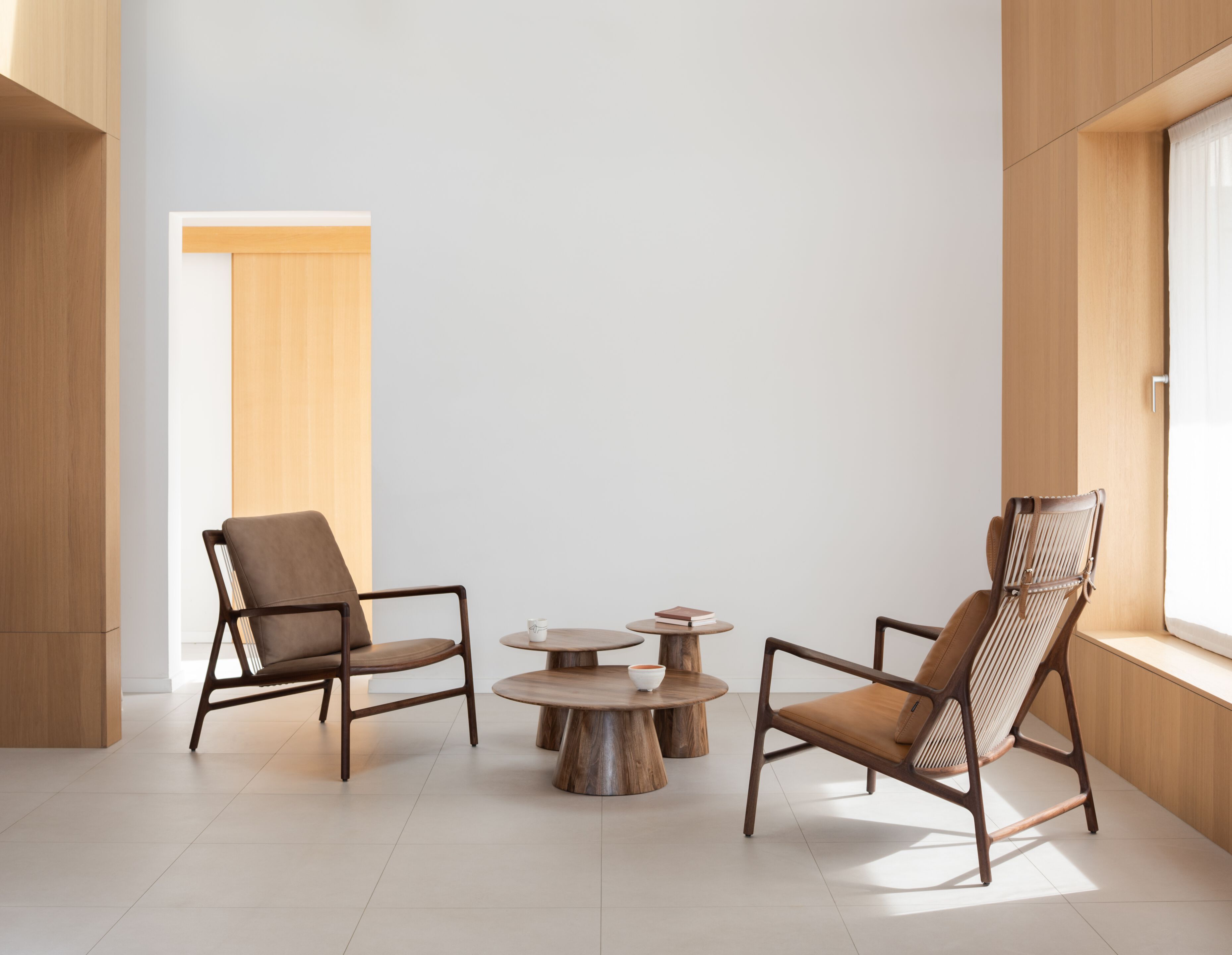 Кресло грецкого ореха с кожаной подушкой Gazzda Dedo ARCH-00052628 - Вид №7