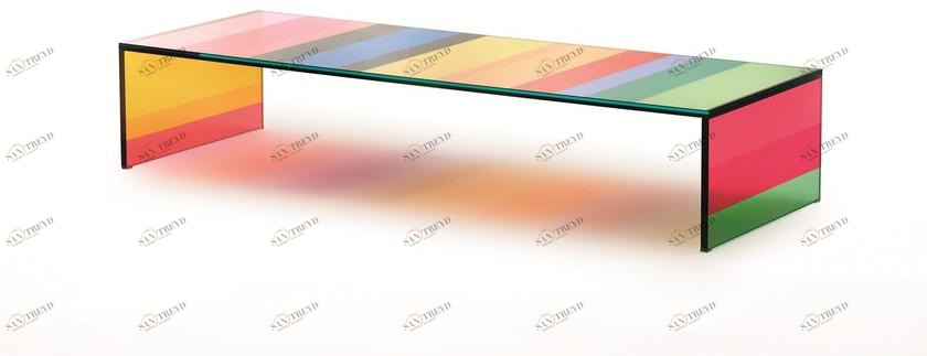 Glas Italia Низкий прямоугольный журнальный столик из хрусталя sun-id-1380482