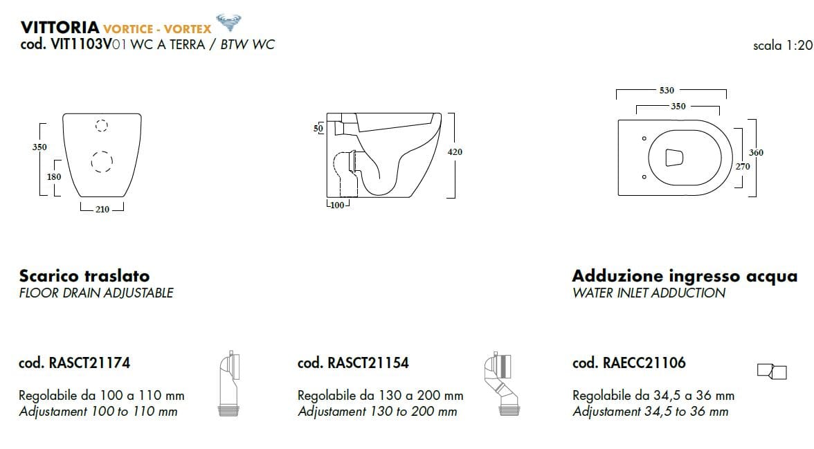 Туалет в оконном шкафу без бриды на полу Olympia Ceramica Vittoria ARCH-00054331 - Вид №4