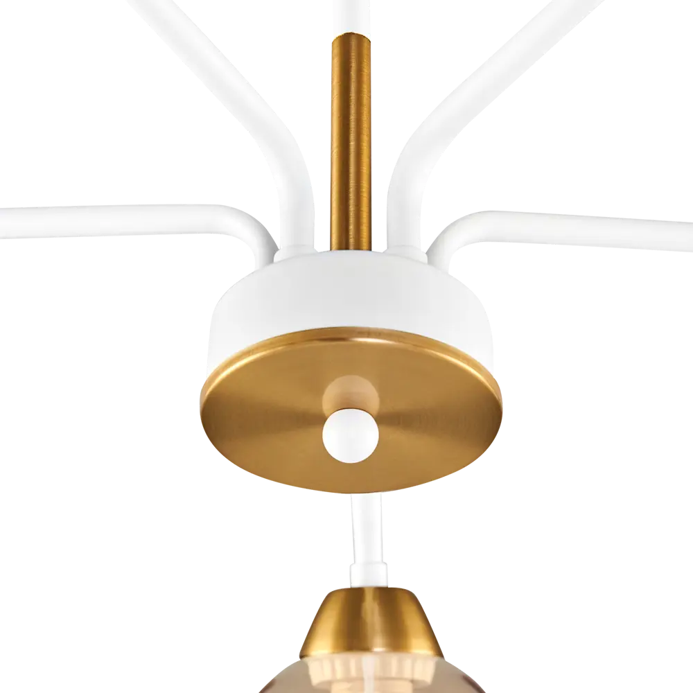 Люстра подвесная Альфа 6, 5 ламп, 40 м², цвет шампань De Markt STLM-2174348 - Вид №5