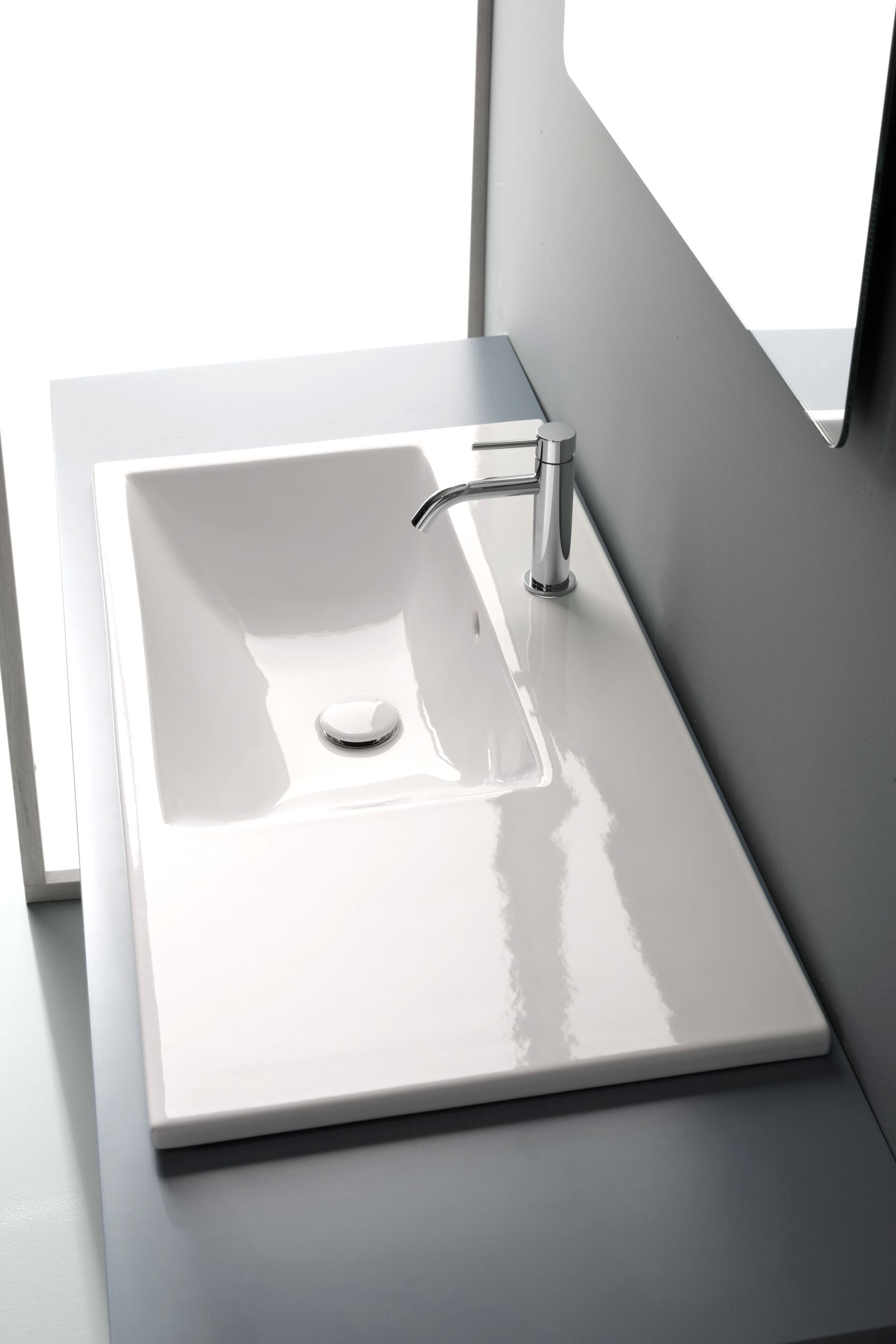 Керамическая раковина для ванной комнаты с столешницей Olympia Ceramica TUTTO EVO ARCH-00027398 - Вид №4