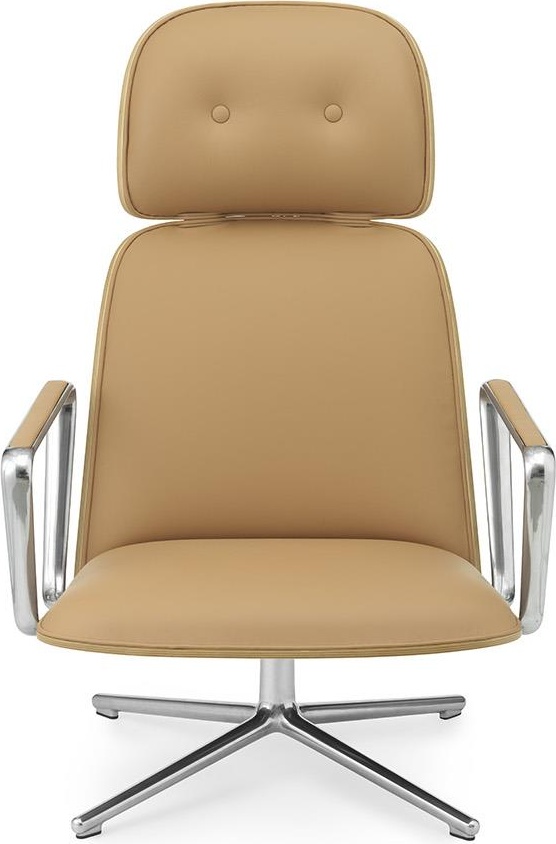 605472 Кресло для отдыха Pad High Swivel Alu Oak / Ultra Leather Normann Copenhagen  - Вид №1
