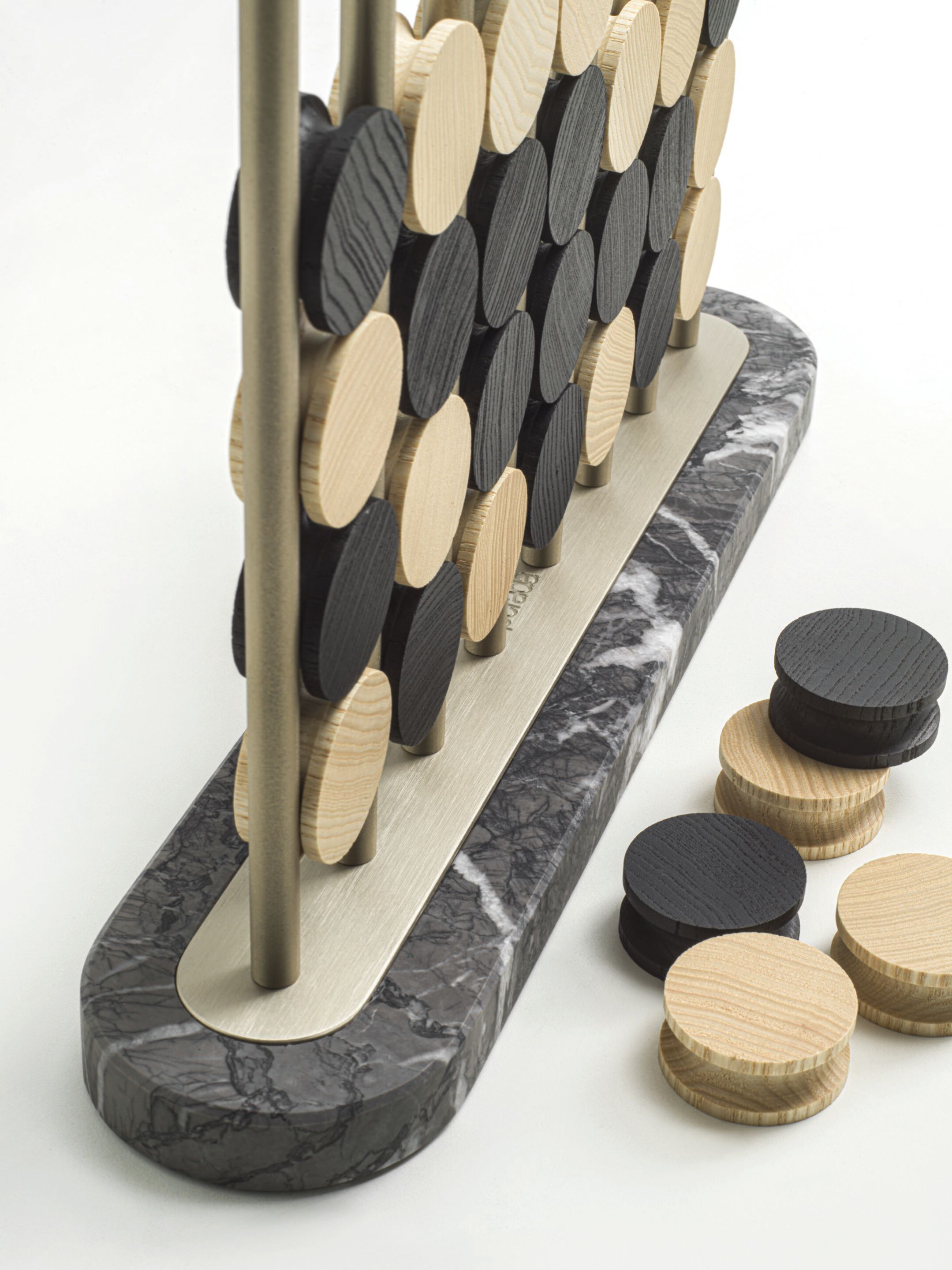 Настольная игра из Карнико-серого мрамора и грецкого ореха Porada двадцать четыре ARCH-00121927 - Вид №3