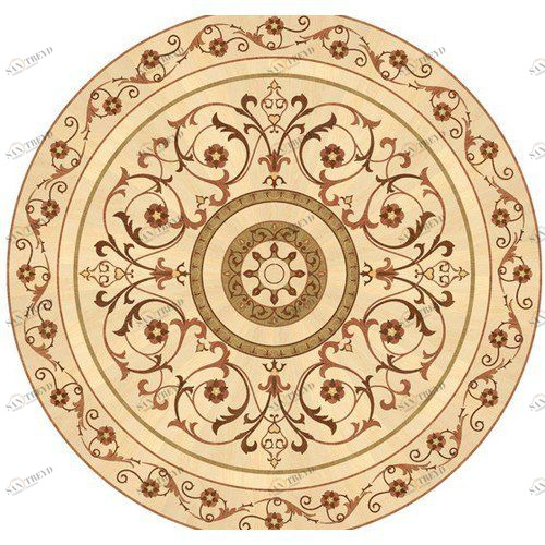 Художественный паркет Da Vinci Розетка 26-133 Дуб Селект (Гладкая) х1000диаметр мм 260090133