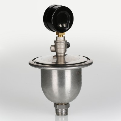 VT.CAR20.I.04001 Гаситель гидроударов мембранный с манометром Valtec 0,155 л  - Вид №4